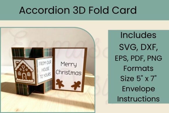 Download 3D Gingerbread House Accordion Card - House Collection