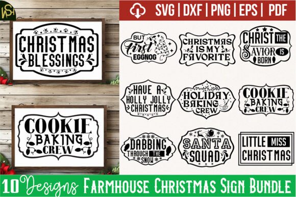 Download Farmhouse Christmas Sign Bundle - House Collection