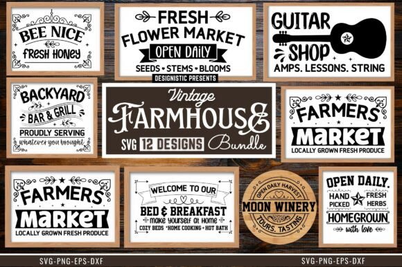 Download Vintage Farmhouse SVG Bundle - House Collection