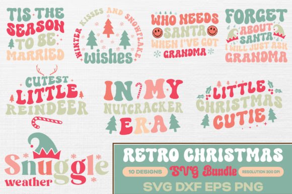 Download Retro Christmas Quotes SVG Bundle - Christmas quotes Collection