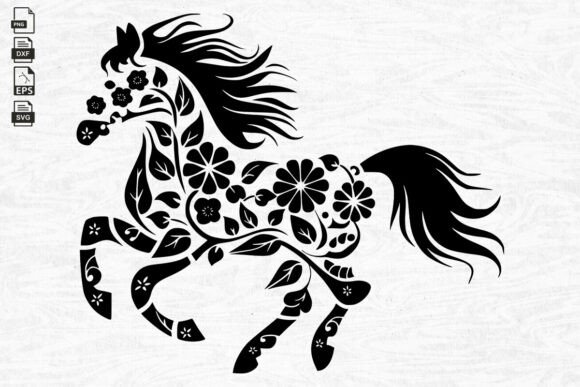 Download Floral Horse Svg , Horse , Farmhouse Svg - House Collection