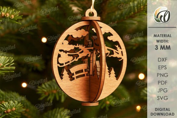 Download 3D Christmas Ornament Laser Cut - 3d christmas ornament Collection