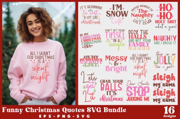 Download Funny Christmas Quotes SVG Bundle - Christmas quotes Collection