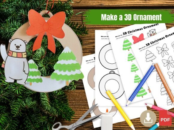 Download 3D Christmas Ornament DIY Template - 3d christmas ornament Collection