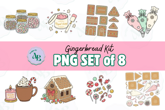Download Christmas Gingerbread House Kit PNG Set - House Collection