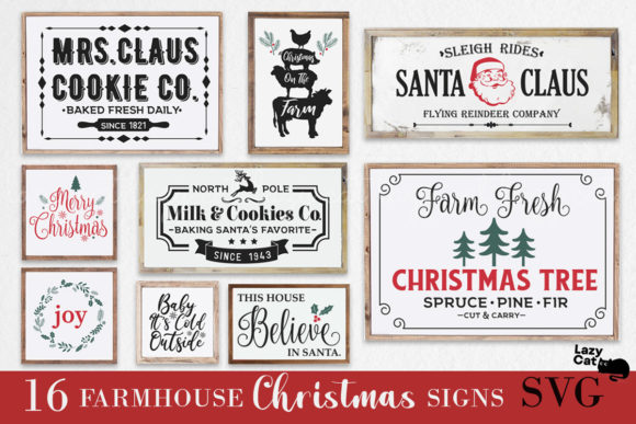 Download Farmhouse Christmas Sign Bundle - House Collection