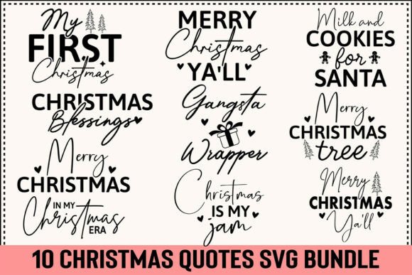 Download Christmas Quotes Svg Bundle - Christmas quotes Collection
